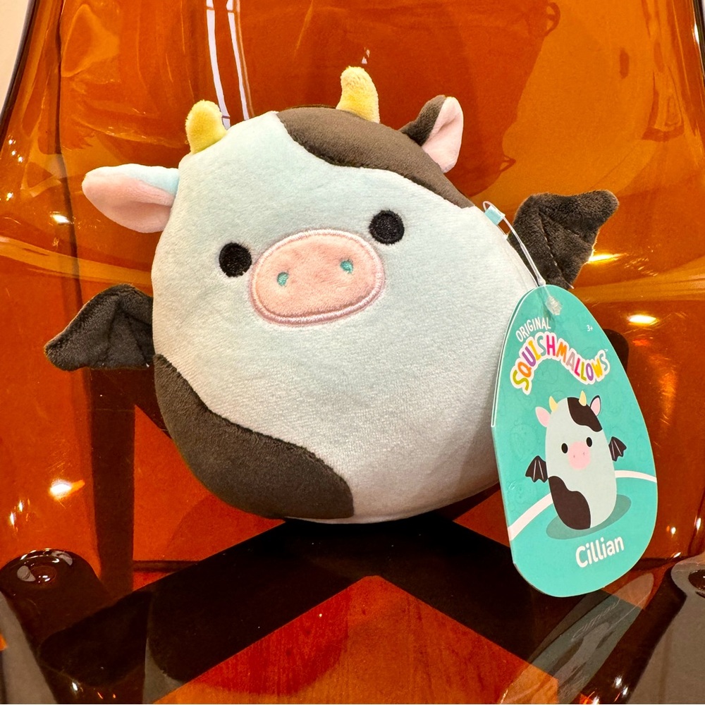 Squishmallows 5” Cillian Cow with Bat Wings
